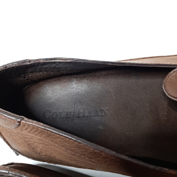 Cole Haan Brown Leather Driving Loafers Size 10 - Picture 4 of 11